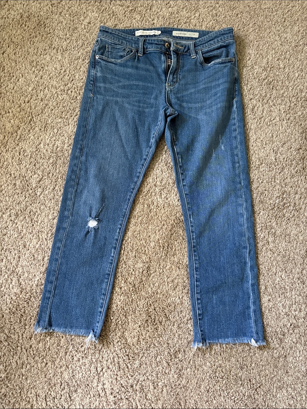 Pilcro | Anthropologie Raw-Hem Boyfriend Slim Jeans